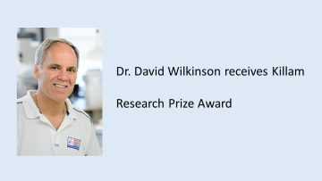 Dr. David Wilkinson receives Killam Research Prize Award