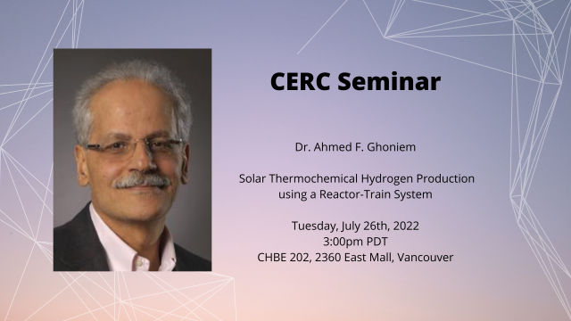 Seminar July 26th – Dr. Ahmed F. Ghoniem