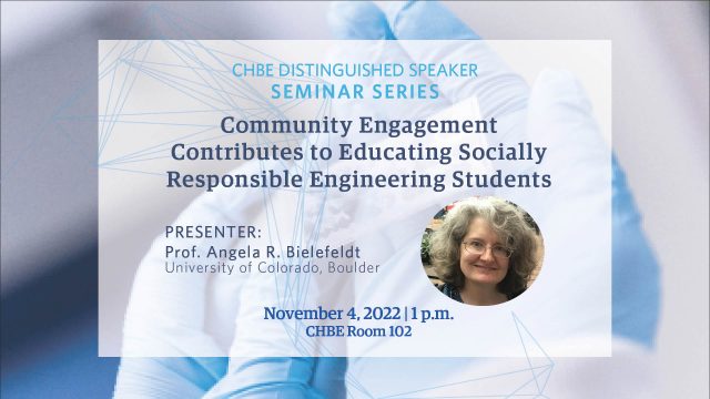 Distinguished Speaker Seminar Nov 4 – Angela Bielefeldt