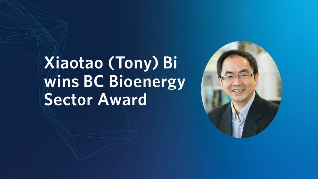 Prof Xiaotao Bi Receives BC Bioenergy Sector Award