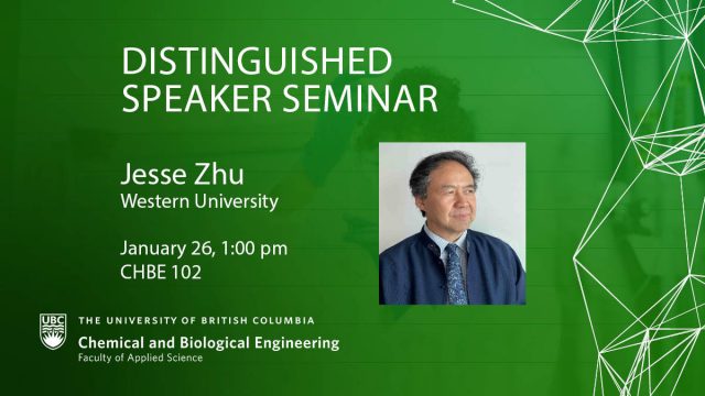 Distinguished Speaker Seminar Jan 26 – Jesse Zhu