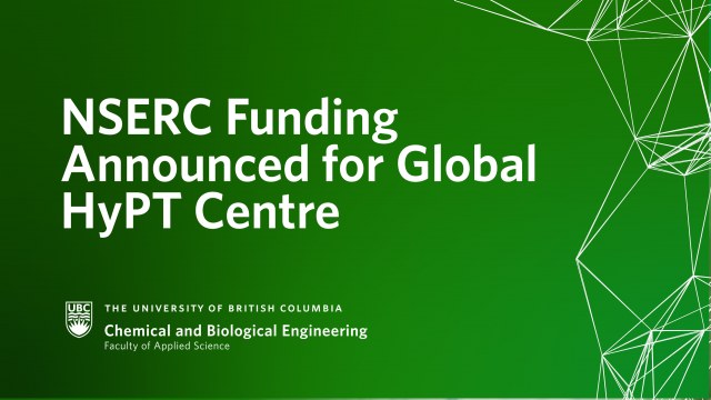 NSERC Funding Announced for Global HyPT Centre