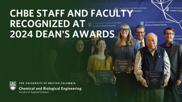 CHBE Staff and Faculty Recognized at 2024 Dean’s Awards