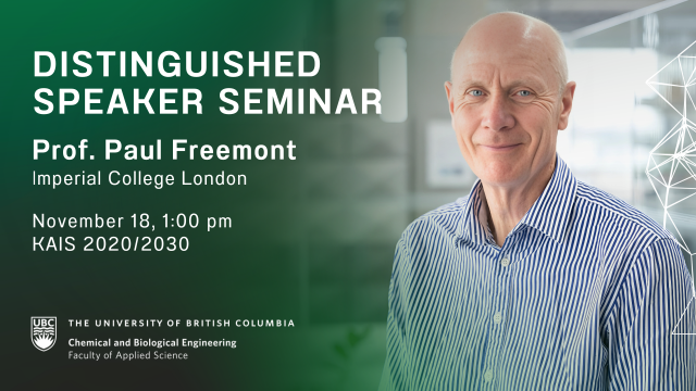 Distinguished Speaker Seminar Nov 18, 2024: Paul Freemont 