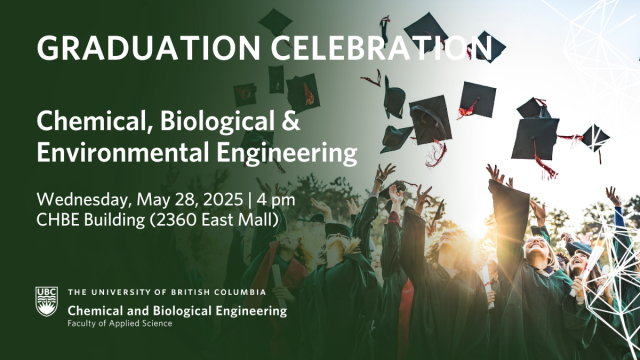 Chemical, Biological & Environmental Engineering Graduation Celebrations: May 28th