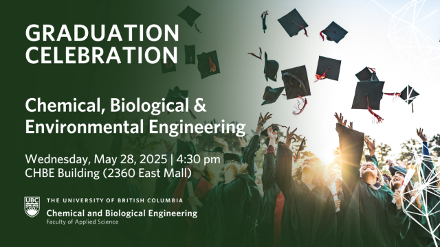 Chemical, Biological & Environmental Engineering Graduation Celebrations: May 28th