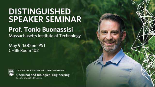Distinguished Speaker Seminar May 9, 2025: Tonio Buonassisi
